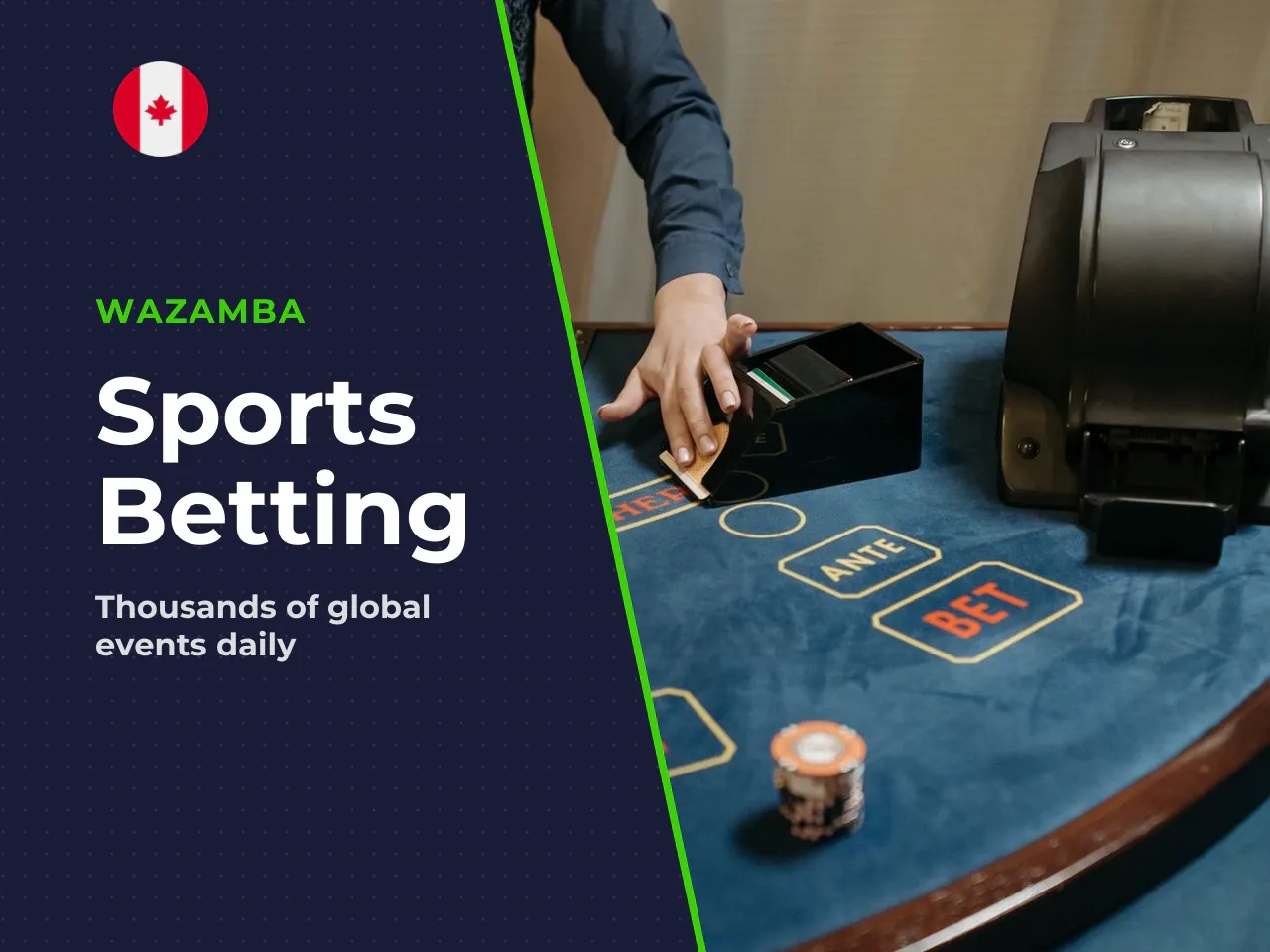 Sports and Events. Wazamba sports lists