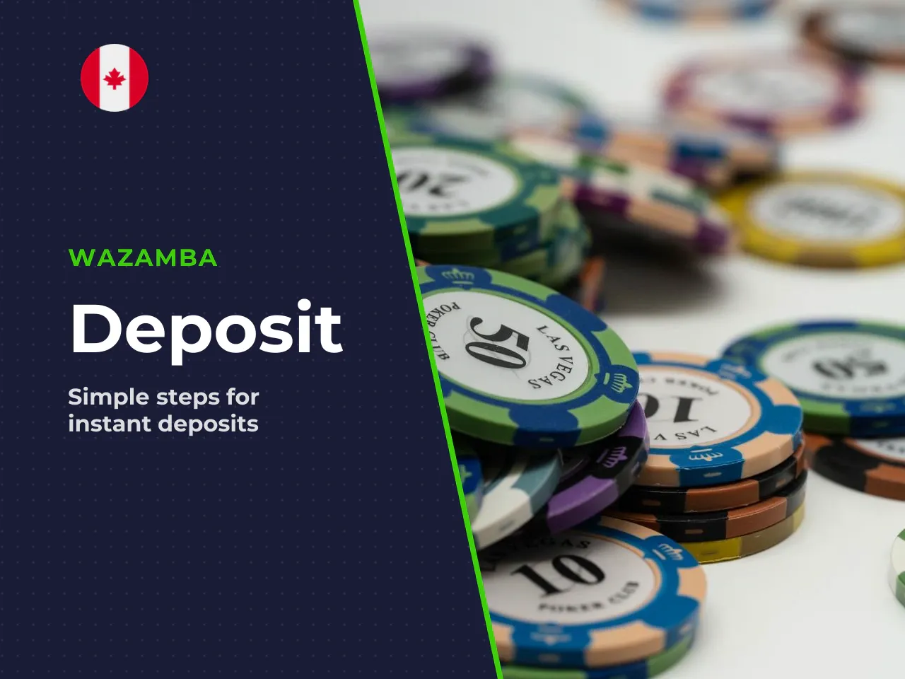 Depositing from the app, step by
