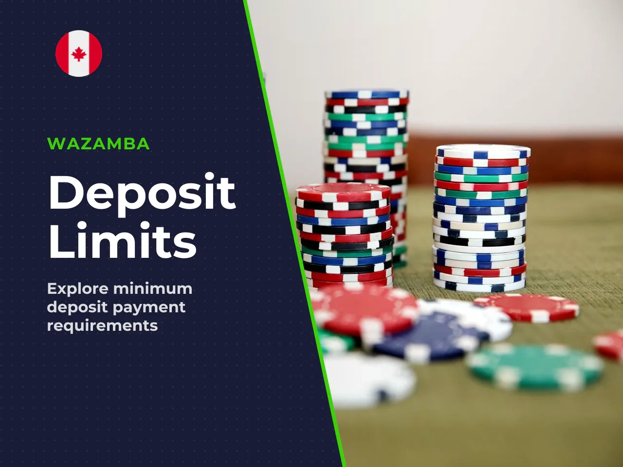 Wazamba minimum deposit and the limits