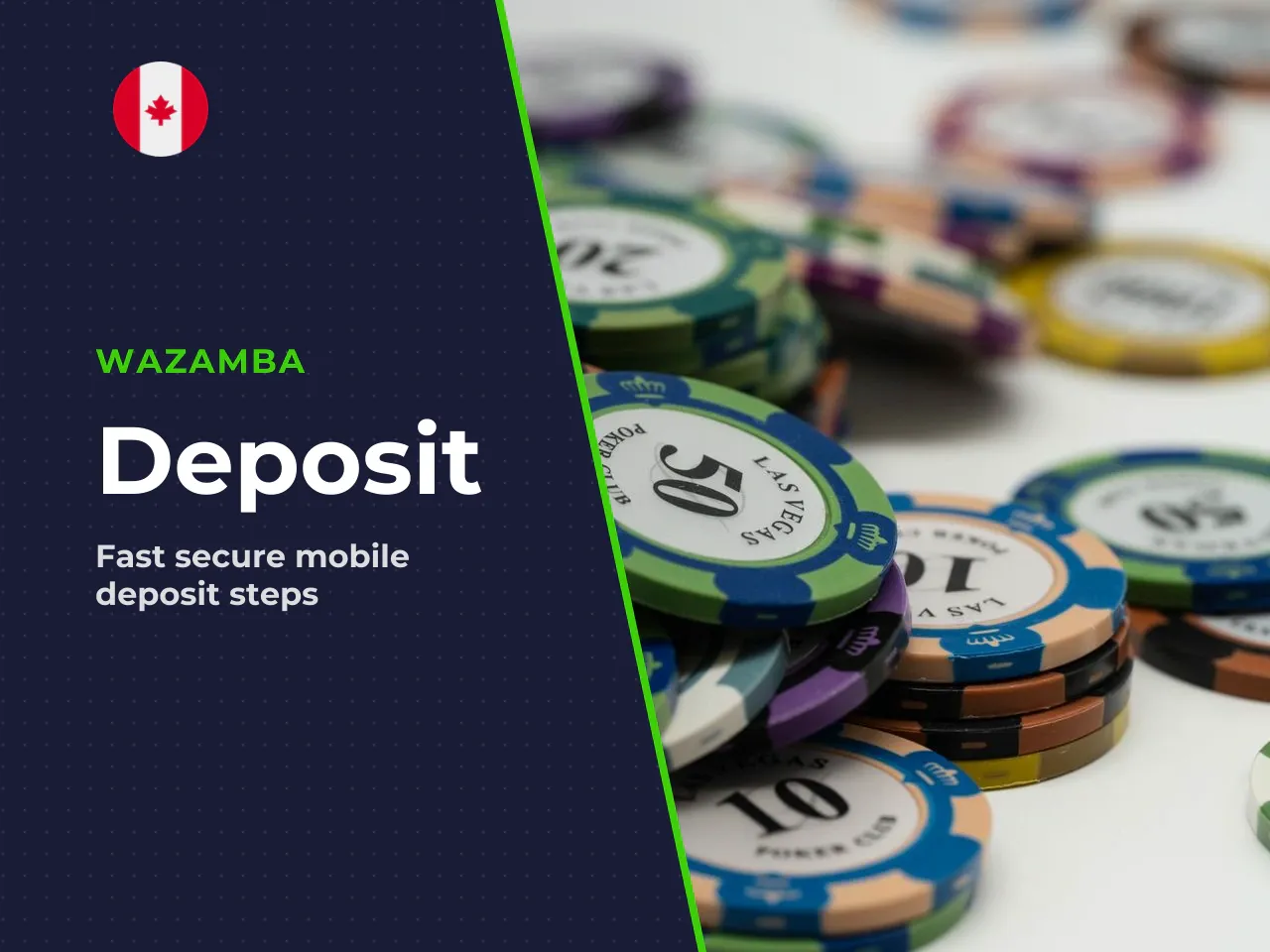 To deposit from the mobile app